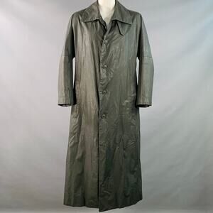 ISSEY MIYAKE Vintage Size XXL Green Charcoal Coated Cotton Insulated Coat